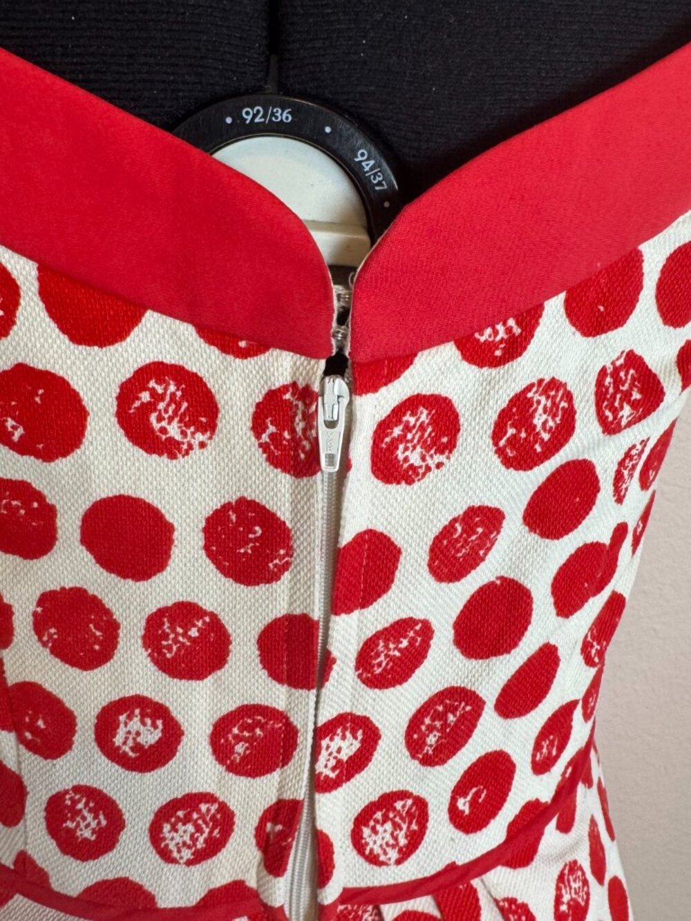 Vintage Inspired Elevenses Red And White Polka Dot Sleeveless Midi Dress Sz 4 - Picture 5 of 11